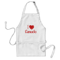 I Love Canada aprons