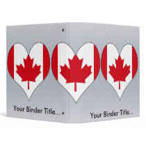 I Love Canada 3 Ring Binders
