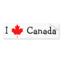 I Love Canada Bumper Sticker bumpersticker