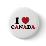 I Love Canada buttons