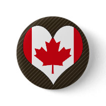 I Love Canada Pinback Buttons