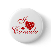 I Love Canada buttons
