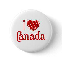 I Love Canada buttons