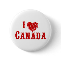 I Love Canada buttons