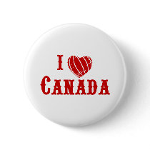 I Love Canada buttons