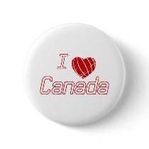 I Love Canada buttons