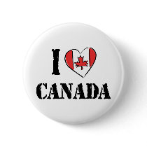 I Love Canada Pin