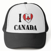 I Love Canada hats