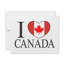 I Love Canada invitations by EthnoShirts I Love Canada invitations