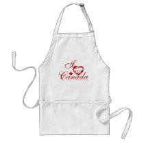 I Love Canada kiss the cook aprons