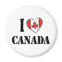 I Love Canada Refrigerator Magnet