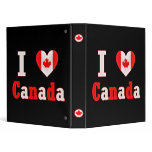 I Love Canada Maple Leaf Heart binders