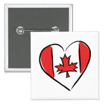 I Love Canada Pinback Button