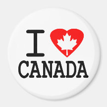 I Love Canada Refrigerator Magnet