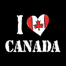 I Love Canada T Shirt Women's