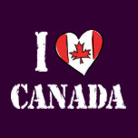 I Love Canada T Shirt Women's