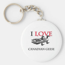 I Love Canadian Geese Key Chains