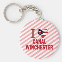 I love Canal Winchester, Ohio Keychains