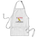 I Love Canaries aprons by tshirtshirts I Love Canaries aprons