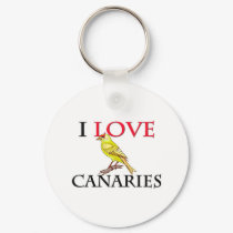 I Love Canaries keychains by tshirtshirts I Love Canaries keychains