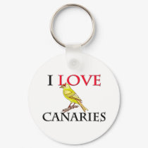 I Love Canaries keychains by tshirtshirts I Love Canaries keychains