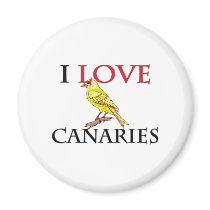 I Love Canaries magnets by tshirtshirts I Love Canaries magnets