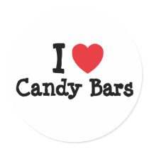 I love Candy Bars heart T-Shirt stickers by funnycustomtshirts I love Candy Bars heart T-Shirt stickers