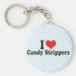 I Love Candy Strippers Key Chains