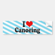 I Love Canoeing Bumper Stickers
