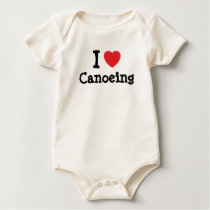 I love Canoeing heart custom personalized t-shirts