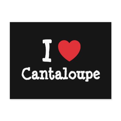I love Cantaloupe heart T-Shirt Postcard by funnycustomtshirts