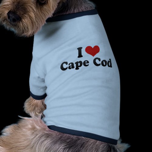 I Love Cape Cod Dog Tee Shirt