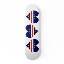I Love Cape Verde Custom Skateboard