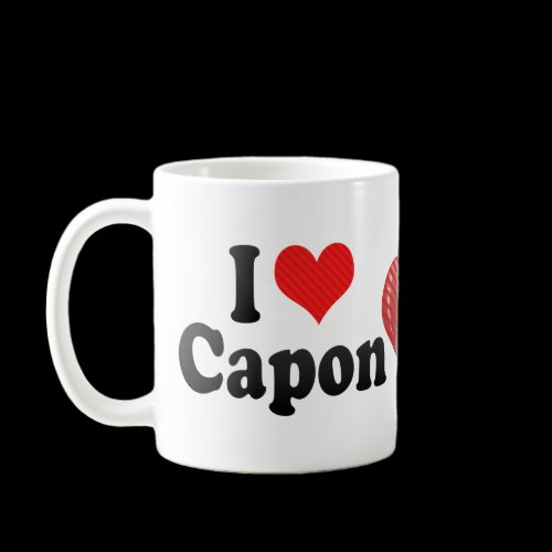 I Love Capon Coffee Mugs
