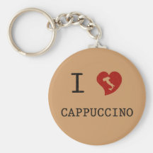 I Love Cappuccino Vintage Key Chain