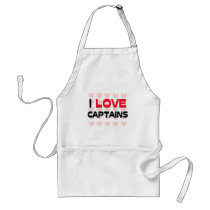 I LOVE CAPTAINS aprons