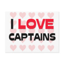 I LOVE CAPTAINS postcards