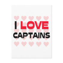 I LOVE CAPTAINS postcards