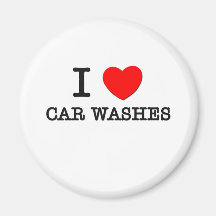 I Love Car Washes Fridge Magnet