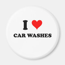 I Love Car Washes Fridge Magnets