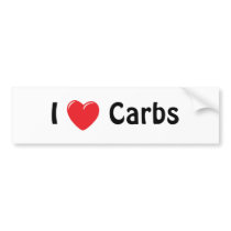 I Love Carbs Bumper Sticker