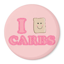 I love Carbs Refrigerator Magnets