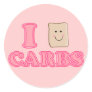 I love Carbs Round Sticker