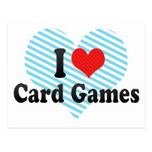 I Love Card Games Postcard