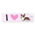 I Love Cardigan Welsh Corgis bumpersticker