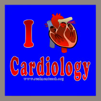I Love Cardiology (blue) posters