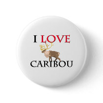 I Love Caribou Button