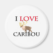 I Love Caribou Fridge Magnets