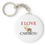 I Love Caribou Key Chain