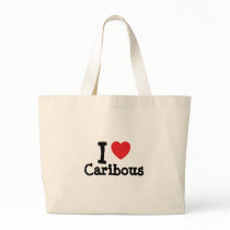 I love Caribous heart custom personalized bags